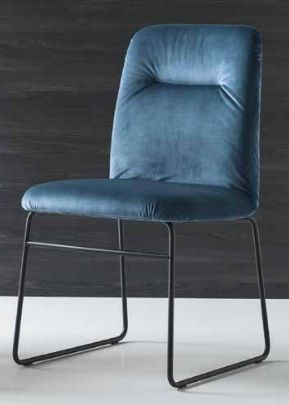Стул GRETA CB/1904 MET.P15 MATT BLACK/ VENICE S0J OCEAN BLUE в Нытве - nytva.mebel24.online | фото