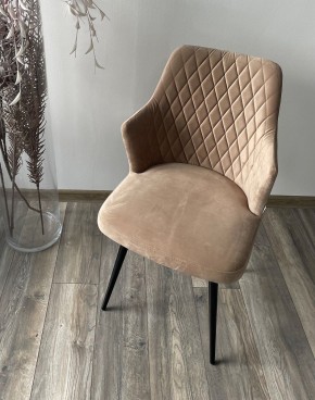 Стул HERMAN 360 град. БЕЖЕВЫЙ #5, велюр / черный каркас М-City в Нытве - nytva.mebel24.online | фото 2