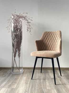 Стул HERMAN 360 град. БЕЖЕВЫЙ #5, велюр / черный каркас М-City в Нытве - nytva.mebel24.online | фото 3
