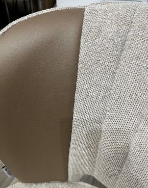 Стул HERMES WZ2042-02 светло-бежевый фактурный велюр/ HK017-31 серо-коричневый PU, М-City в Нытве - nytva.mebel24.online | фото 2