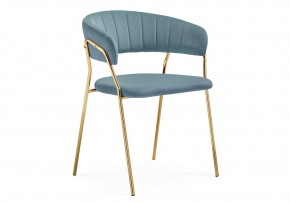 Стул на металлокаркасе Kamelia 1  light blue /gold в Нытве - nytva.mebel24.online | фото