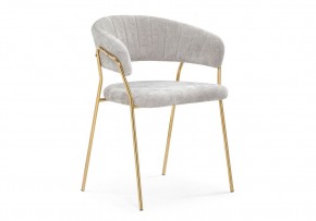 Стул на металлокаркасе Kamelia 1 light gray fabric / gold в Нытве - nytva.mebel24.online | фото