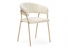 Стул на металлокаркасе Kamelia 1 white fabric / gold в Нытве - nytva.mebel24.online | фото