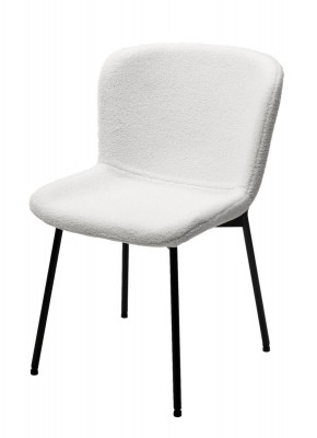 Стул RIYA UF992-01 Белый, teddy / черный каркас М-City в Нытве - nytva.mebel24.online | фото 1
