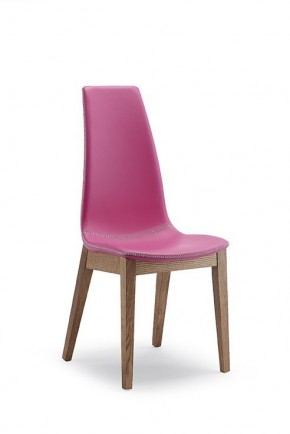 СТУЛ  SELLY, ASH WALNUT 167/ SOFT PIENO FIORE 275 FUSSIA с черн.строчкой в Нытве - nytva.mebel24.online | фото