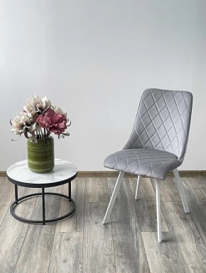 Стул TYCOON BLUVEL-03 LIGHT GREY / белый каркас М-City в Нытве - nytva.mebel24.online | фото 2