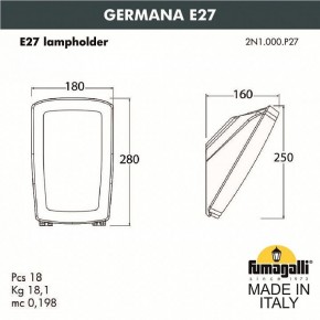 Светильник на штанге Fumagalli Germana 2N1.000.000.AYF1R в Нытве - nytva.mebel24.online | фото 3