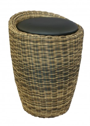 Табурет с местом для хранения LM-1100Rattan, чёрный в Нытве - nytva.mebel24.online | фото
