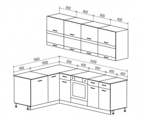 ТЕХНО Кухонный гарнитур угловой 2,4х1,6 м Компоновка №4 в Нытве - nytva.mebel24.online | фото 6