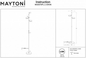 Торшер Maytoni Fad MOD070FL-L12W3K в Нытве - nytva.mebel24.online | фото 3