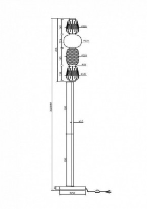 Торшер Maytoni Pattern MOD267FL-L32CH3K в Нытве - nytva.mebel24.online | фото 2