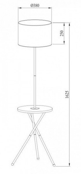 Торшер с полкой Arte Lamp Combo A2070PN-1BK в Нытве - nytva.mebel24.online | фото 2