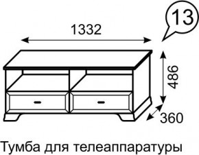 Тумба для телеаппаратуры Венеция 13 бодега в Нытве - nytva.mebel24.online | фото 2