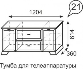 Тумба для телеаппаратуры Венеция 21 бодега в Нытве - nytva.mebel24.online | фото 3