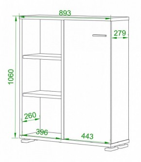 Тумба комбинированная Домино нельсон ПУ-50-2 в Нытве - nytva.mebel24.online | фото 2