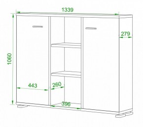 Тумба комбинированная Домино нельсон ПУ-60-3 в Нытве - nytva.mebel24.online | фото 2