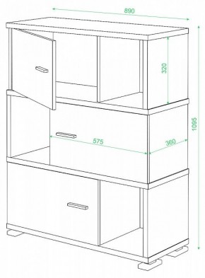 Тумба комбинированная Домино нельсон СБ-30/3 в Нытве - nytva.mebel24.online | фото 2