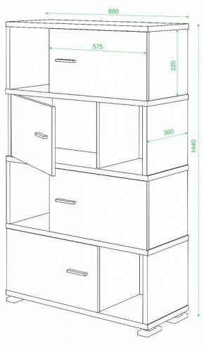 Тумба комбинированная Домино нельсон СБ-30/4 в Нытве - nytva.mebel24.online | фото 2