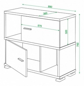 Тумба комбинированная Домино СБ-30/2 в Нытве - nytva.mebel24.online | фото 2