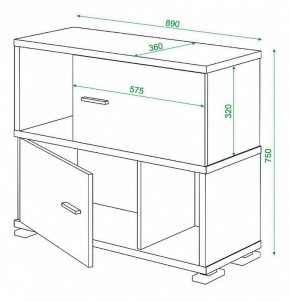 Тумба комбинированная Домино СБ-30/2 в Нытве - nytva.mebel24.online | фото 3