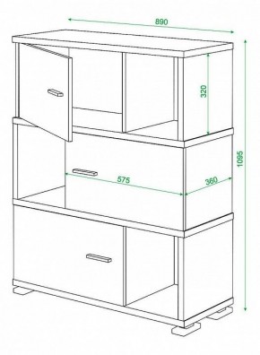 Тумба комбинированная Домино СБ-30/3 в Нытве - nytva.mebel24.online | фото 3