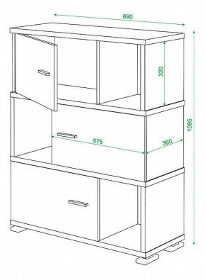 Тумба комбинированная Домино СБ-30/3 в Нытве - nytva.mebel24.online | фото 2