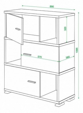 Тумба комбинированная Домино СБ-30/3 в Нытве - nytva.mebel24.online | фото 3