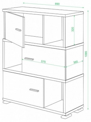 Тумба комбинированная Домино СБ-30/3 в Нытве - nytva.mebel24.online | фото 3