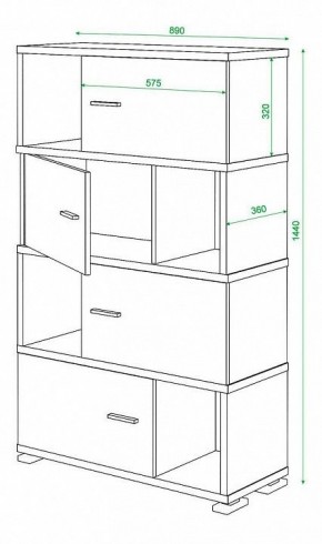 Тумба комбинированная Домино СБ-30/4 в Нытве - nytva.mebel24.online | фото 3