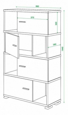 Тумба комбинированная Домино СБ-30/4 в Нытве - nytva.mebel24.online | фото 2