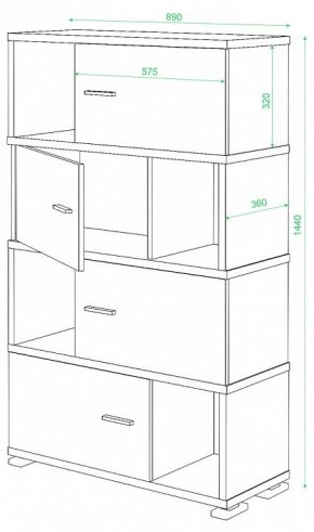 Тумба комбинированная Домино СБ-30/4 в Нытве - nytva.mebel24.online | фото 3