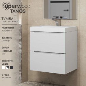 Тумба под раковину Uperwood Tanos 50 см, подвесная, белая матовая в Нытве - nytva.mebel24.online | фото 6
