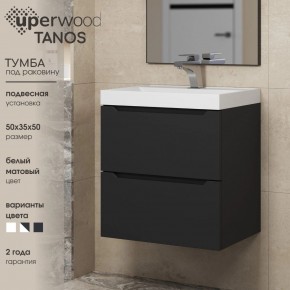 Тумба под раковину Uperwood Tanos 50 см, подвесная, черная матовая в Нытве - nytva.mebel24.online | фото 4
