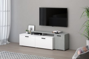 Тумба под ТВ Эльза (Бетонный Камень/Белый) в Нытве - nytva.mebel24.online | фото 1