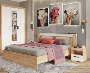 Тумба прикроватная Адель дуб крафт золотой/белый в Нытве - nytva.mebel24.online | фото 3