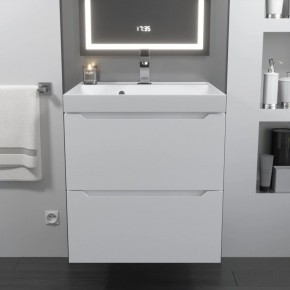 Тумба с раковиной Uperwood Tanos 50 см, подвесная, белая матовая в Нытве - nytva.mebel24.online | фото 10