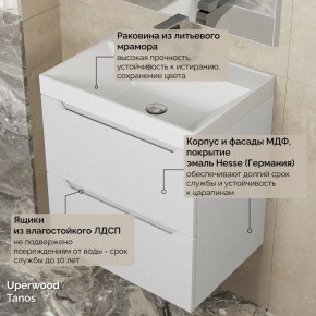 Тумба с раковиной Uperwood Tanos 50 см, подвесная, белая матовая в Нытве - nytva.mebel24.online | фото 6