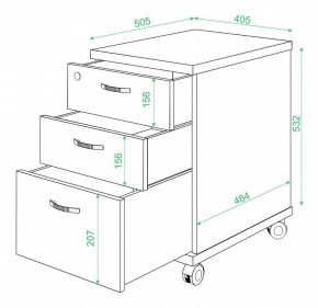 Тумбочка Домино ТС-2 в Нытве - nytva.mebel24.online | фото 3