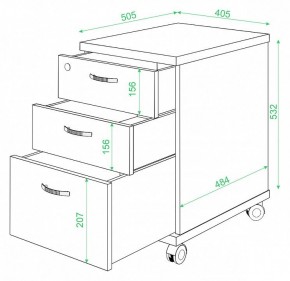 Тумбочка Домино ТС-2 в Нытве - nytva.mebel24.online | фото 2