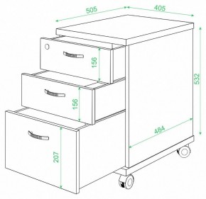 Тумбочка Домино ТС-2 в Нытве - nytva.mebel24.online | фото 2