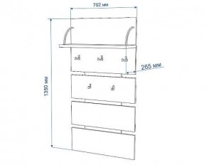 Вешалка Нобиле Веш-70 в Нытве - nytva.mebel24.online | фото 2