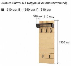 Вешалка-полка Ольга-лофт 6.1 в Нытве - nytva.mebel24.online | фото 3