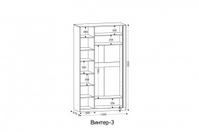 ВИНТЕР 3 Шкаф 3-х створчатый в Нытве - nytva.mebel24.online | фото 2
