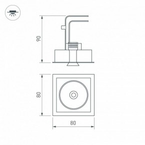 Встраиваемый светильник Arlight CL-SIMPLE-S80x80-9W Day4000 (BK, 45 deg) 026875 в Нытве - nytva.mebel24.online | фото 9