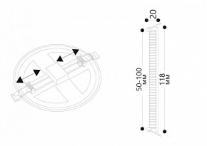 Встраиваемый светильник Arte Lamp Mesura A7972PL-1WH в Нытве - nytva.mebel24.online | фото 5